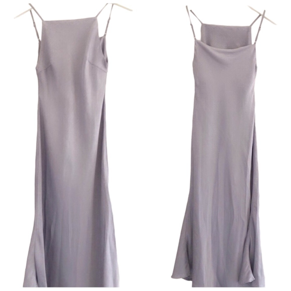 Urban Revivo slip dress satin grey small